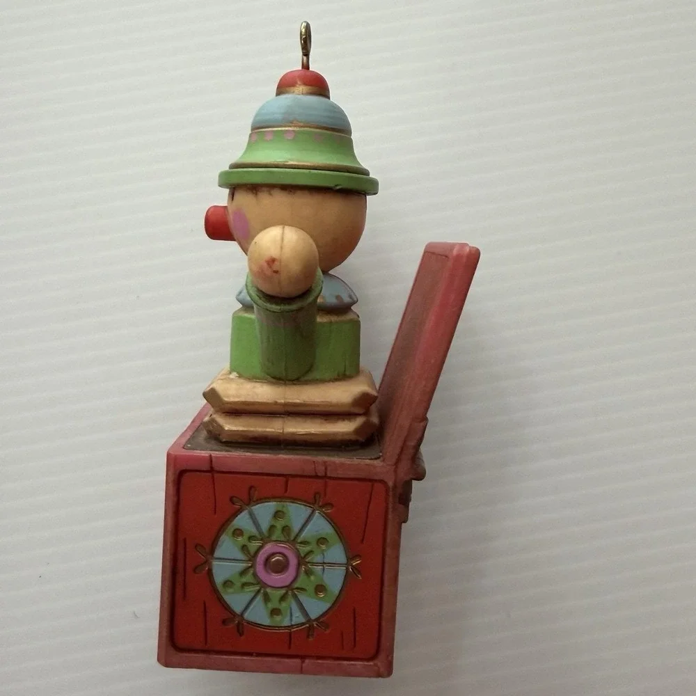 Vintage 1977 Hallmark Jack-in-the-box Clown Christmas Ornament Holiday Decor